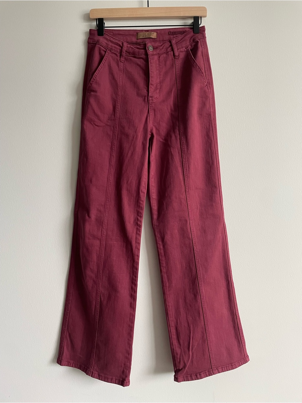 Judy Blue bootcut pants burgundy high waist 27